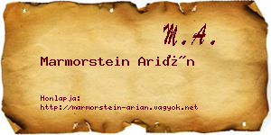 Marmorstein Arián névjegykártya
